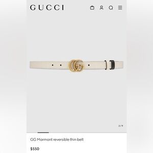 Gucci Cream GG Belt